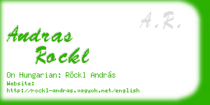 andras rockl business card